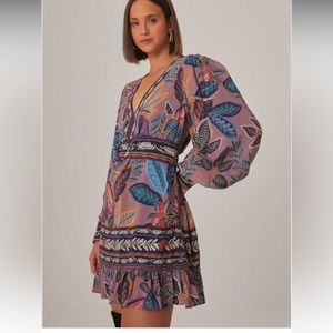 Farm Rio Long Sleeve Mini Dress | size S